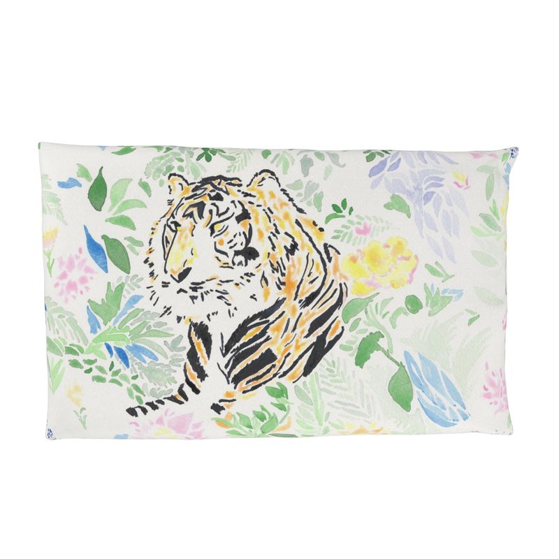 Botanical Tiger Watercolor Pillow Case