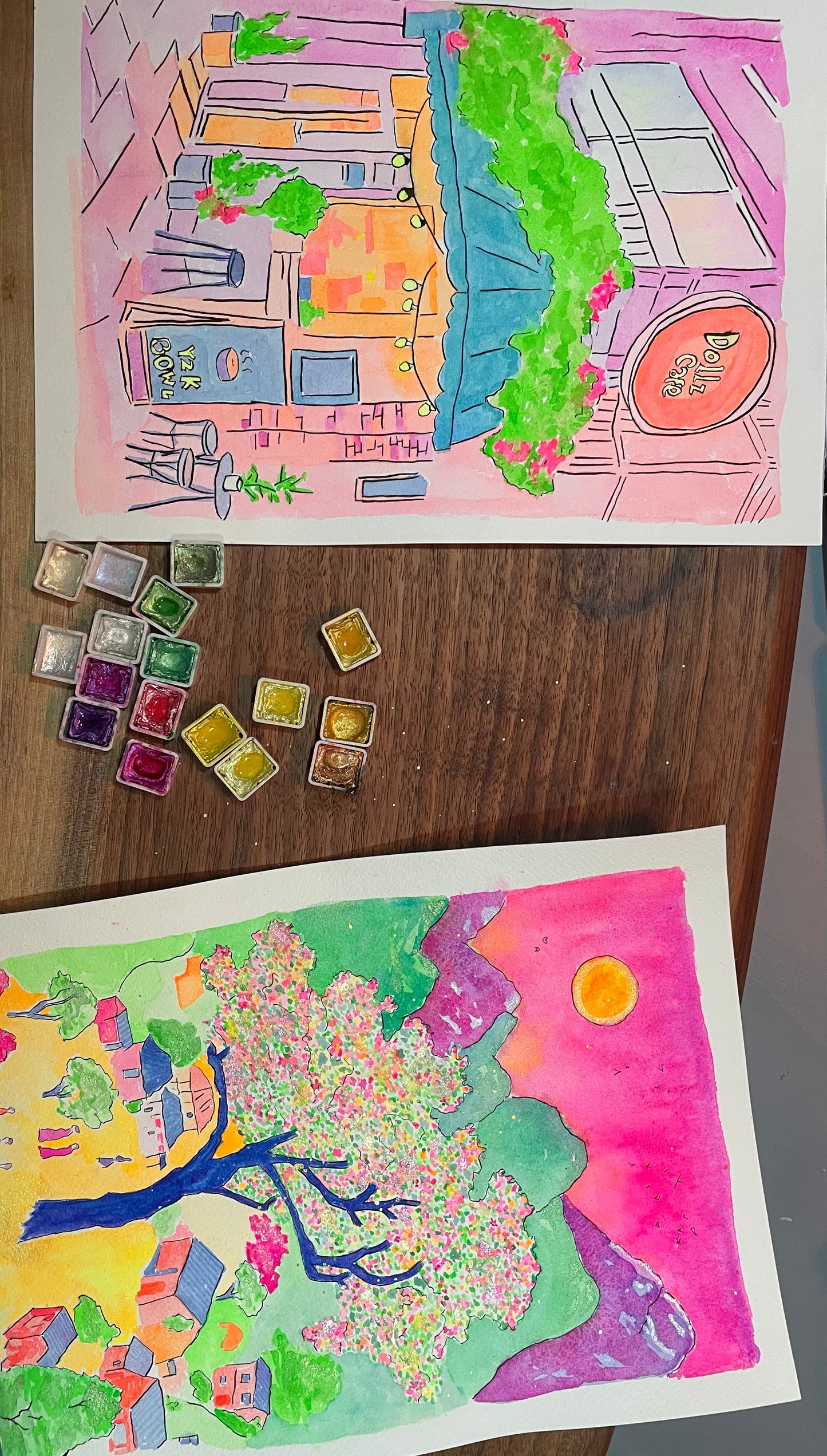 Add Handpainted Glitter Layer