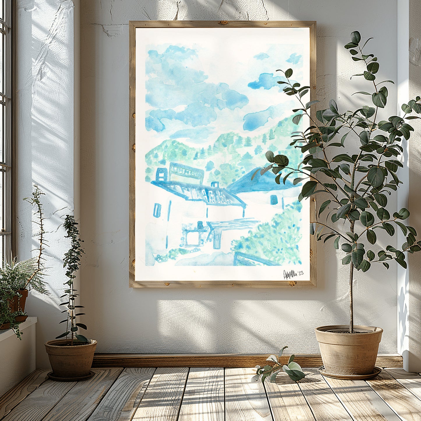 L'Impossible in Chamonix Watercolor Print