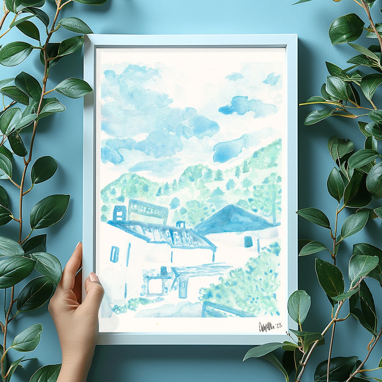 L'Impossible in Chamonix Watercolor Print