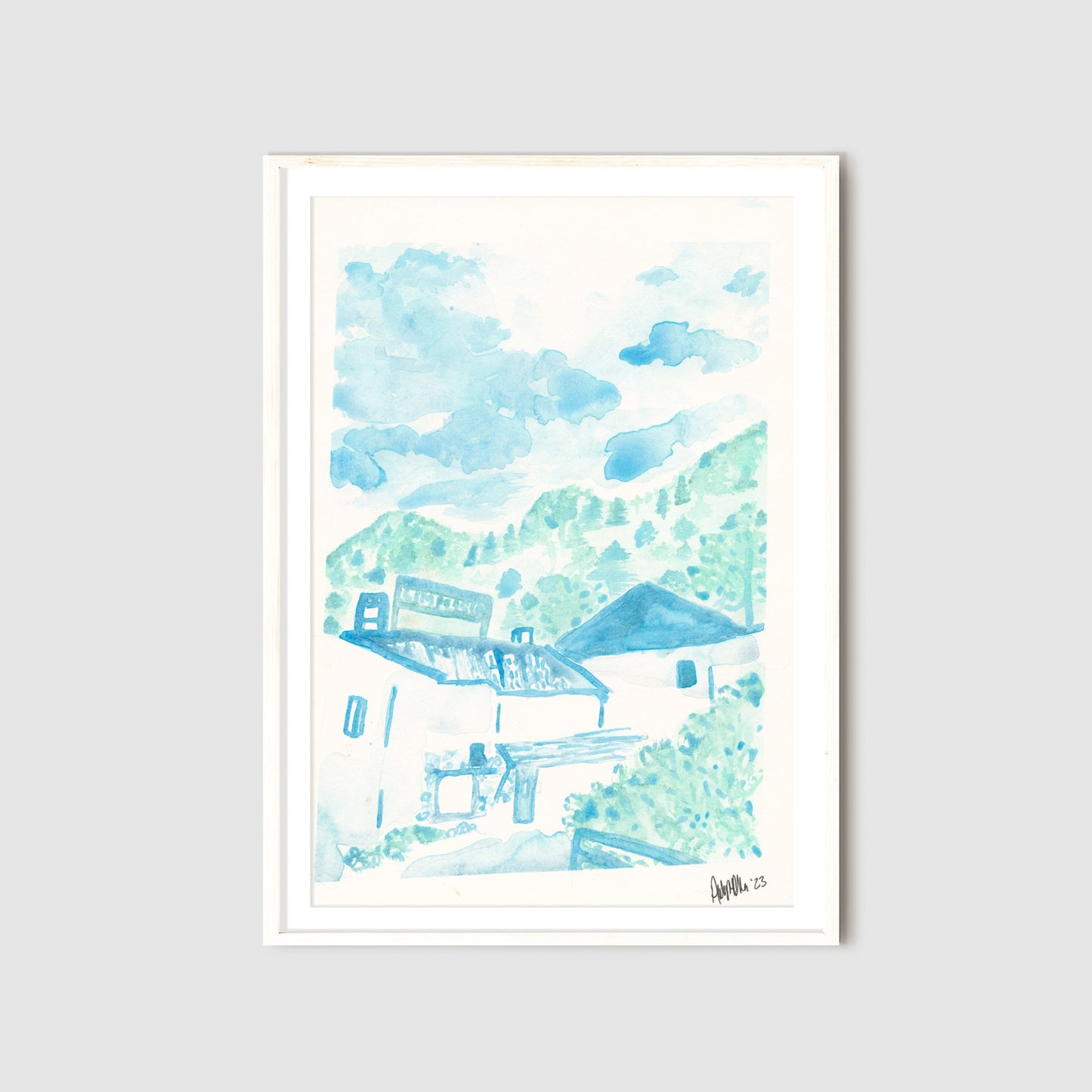 L'Impossible in Chamonix Watercolor Print