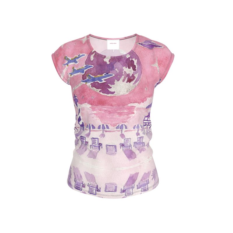 Beach Buzz Over The Moon Ladies Loose Fit T-Shirt