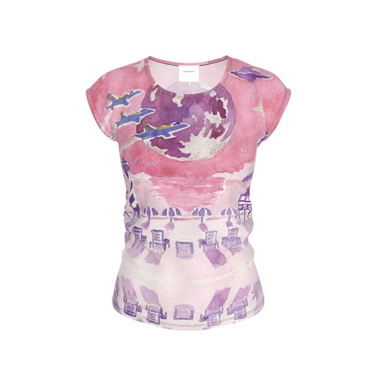 Beach Buzz Over The Moon Ladies Loose Fit T-Shirt