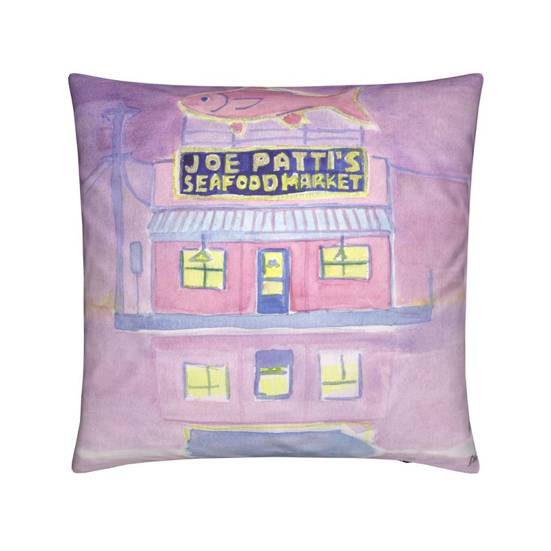 Joe Patti's in Neon Cushion Cover