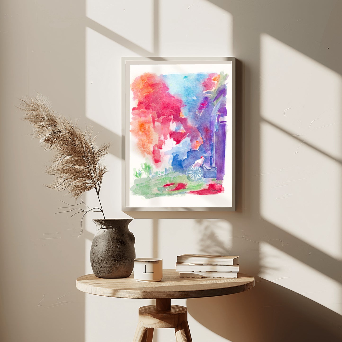 Filthy Chickens Watercolor Print